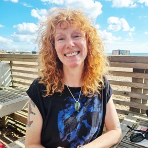Jo Murfin head and shoulders, smiling